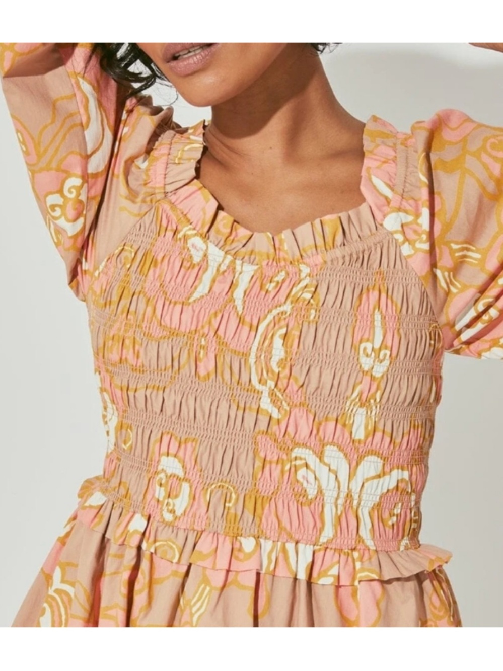 Cleobella Journee Mini Dress Abstract Rose S - Picture 3 of 12